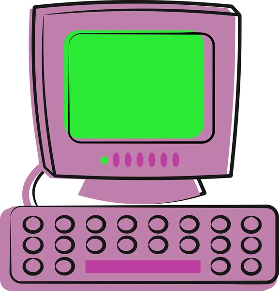 Ilustración de la pantalla del ordenador — Vector de stock
