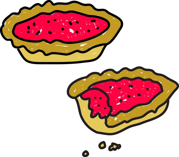 Illustration de tartes à la confiture — Image vectorielle