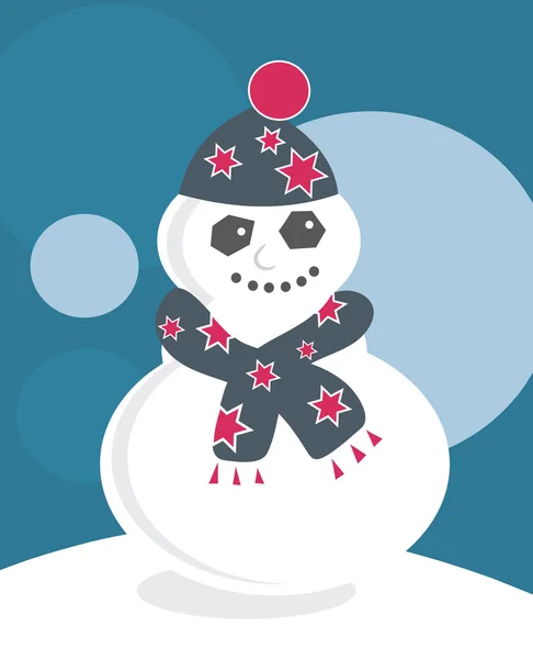 Εικονογράφηση χιονάνθρωπος — Διανυσματικό Αρχείο