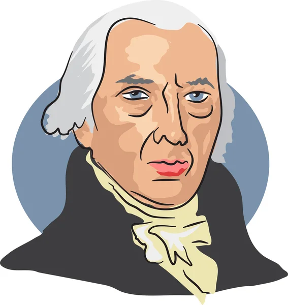 Amerikanpresidenten James Madison — Stock vektor