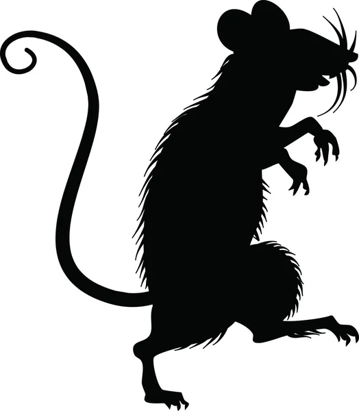 beyaz zemin üzerinde farenin siluet vektör