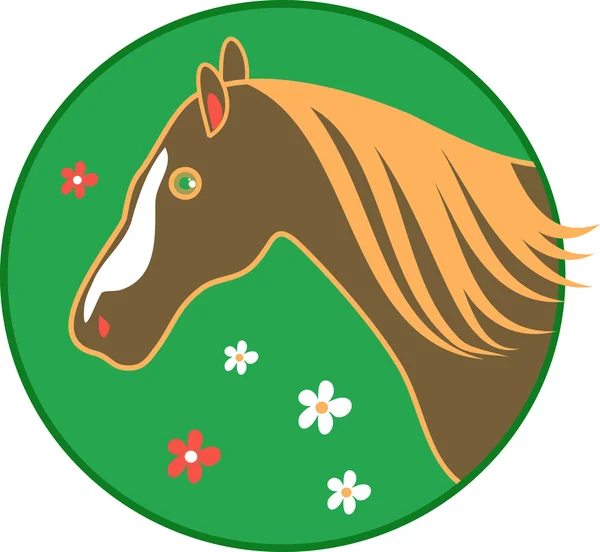 Ilustracja konia w gospodarstwie — Wektor stockowy