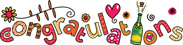 Çizgi film Tebrikler metin ifade doodle