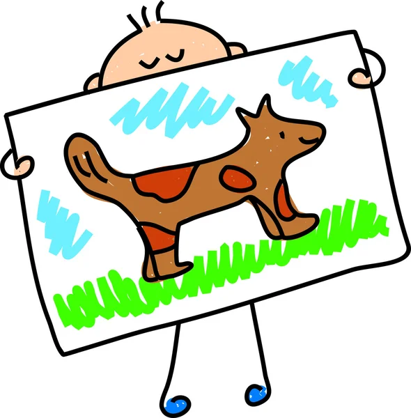 My dog picture cartoon — Stock Vector