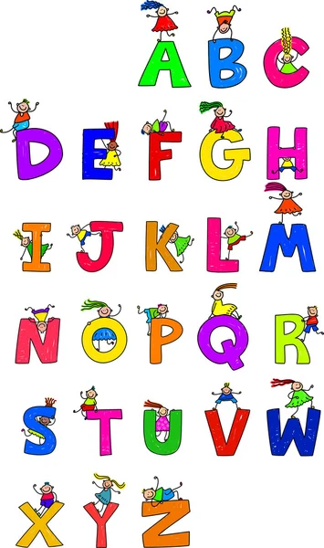 アルファベットの文字の図 — ストックベクタ