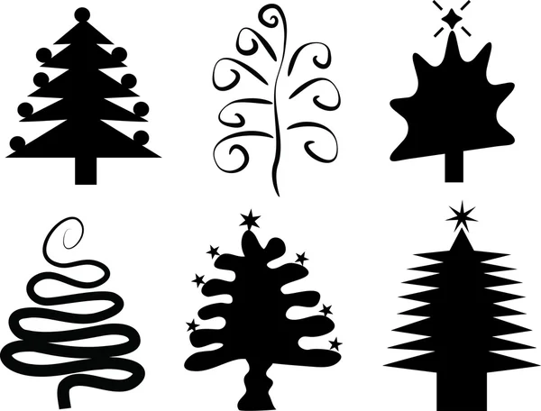 Icônes arbre de Noël — Image vectorielle