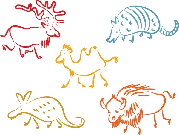 Animal icons illustration — Stock Vector