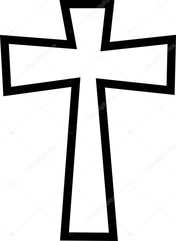 Celtic cross outline shape