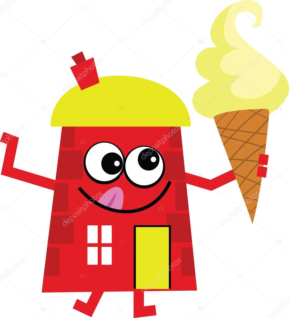 Icecream house cartoon — Stock Vector © Prawny 64293301