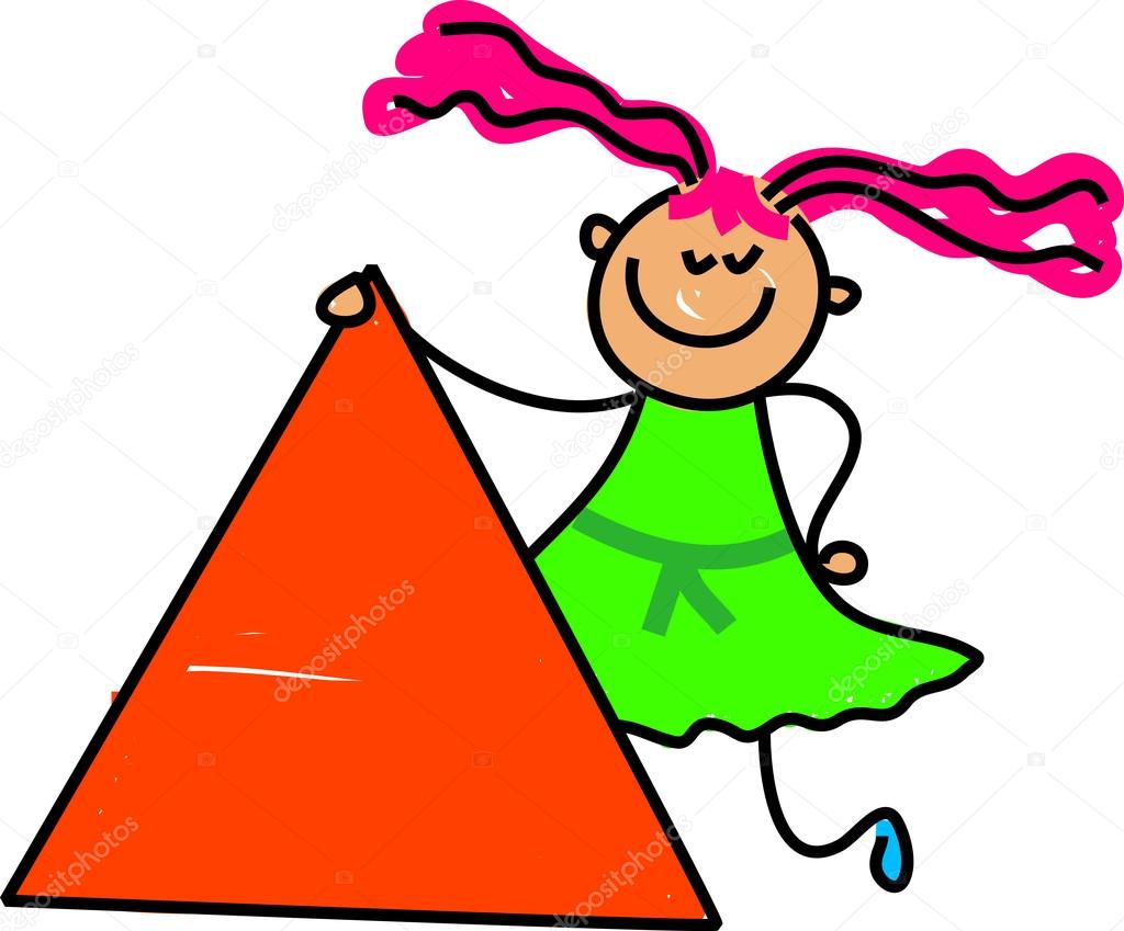 Kid girl Playing with triangle Stock Vector Image by ©Prawny #64295453 Kid girl Playing with triangle Stock Vector Image by ©Prawny #64295453