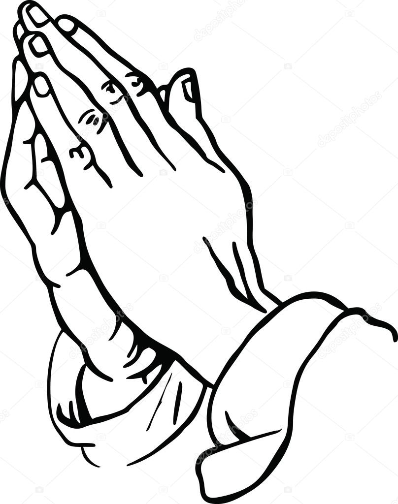 Human hands in prayer.