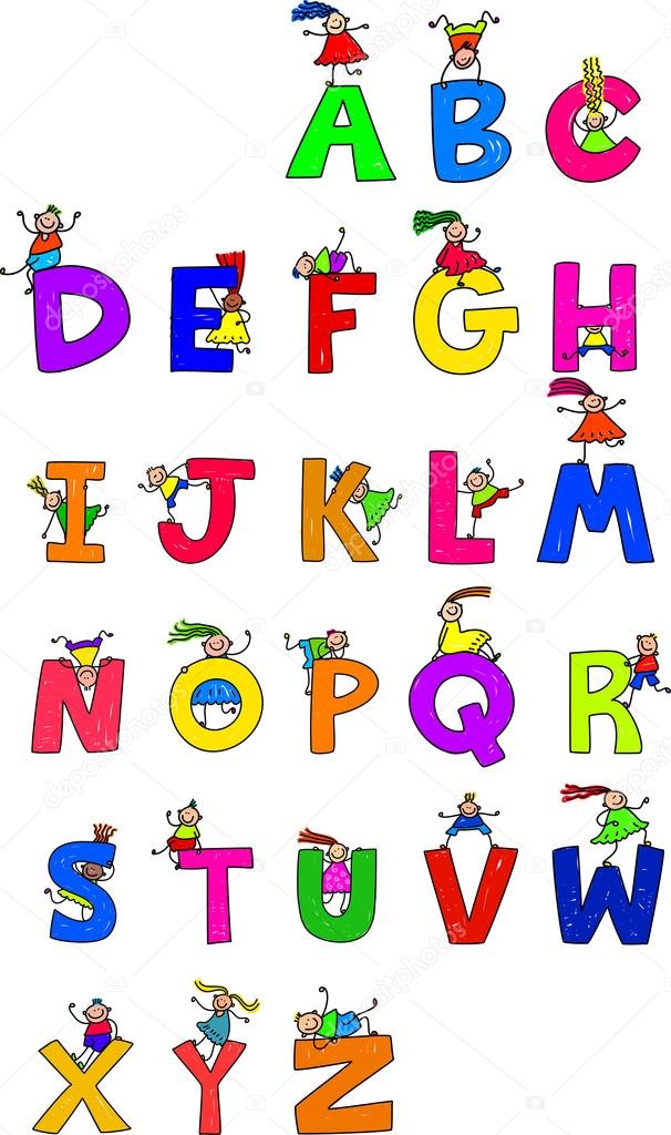 Illustration of letters of the alphabet