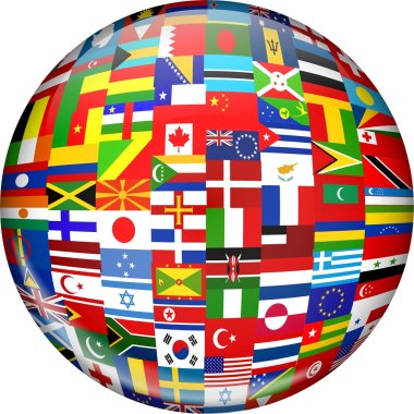 different countries flags clipart