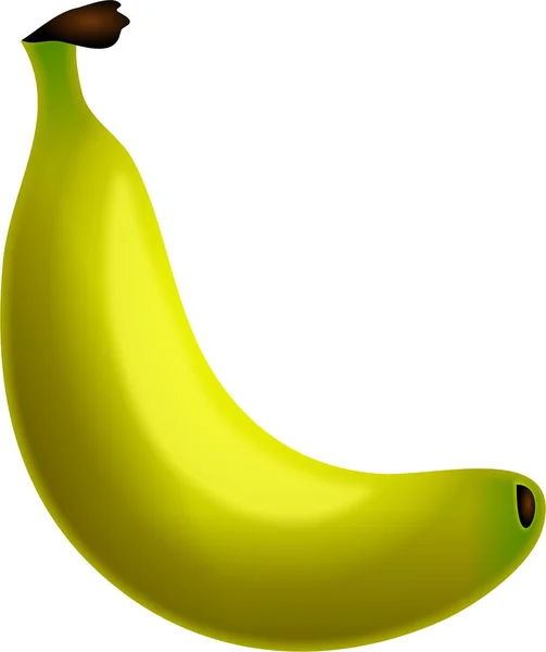 Banana sobre fundo branco. — Fotografia de Stock