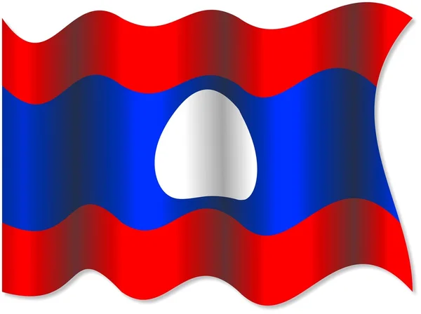 Laos viftande flagga — Stockfoto