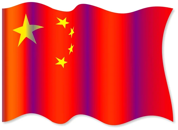 Stof textuur van de vlag van china — Stockfoto