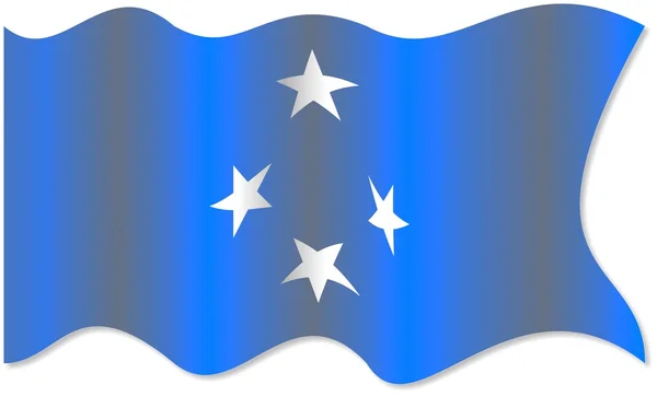 Micronezia flutură steagul — Fotografie, imagine de stoc
