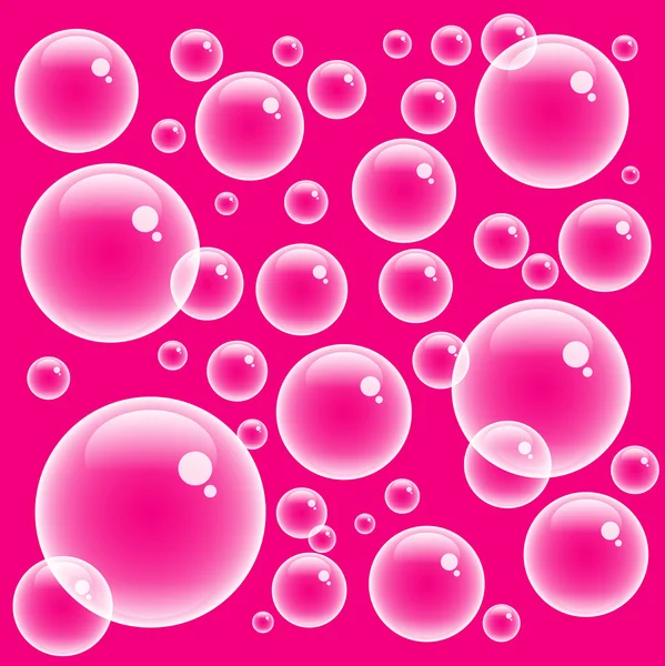 Bulles de savon transparentes couleur rose — Photo