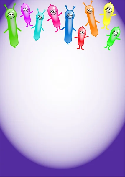 Colorful balloon border — Stock Photo, Image