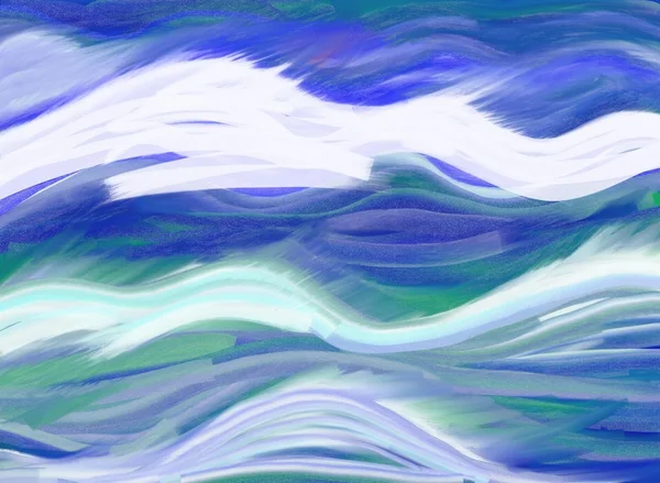 抽象的漆水蓝色海浪 — 图库照片