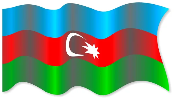 Fechar a bandeira do Azerbaijão — Fotografia de Stock