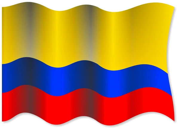 Vlag van colombia zwaaien — Stockfoto