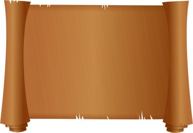 Kahverengi parşömen kaydırma