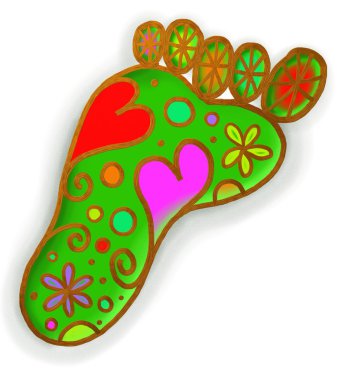 Ayak baskı Doodle