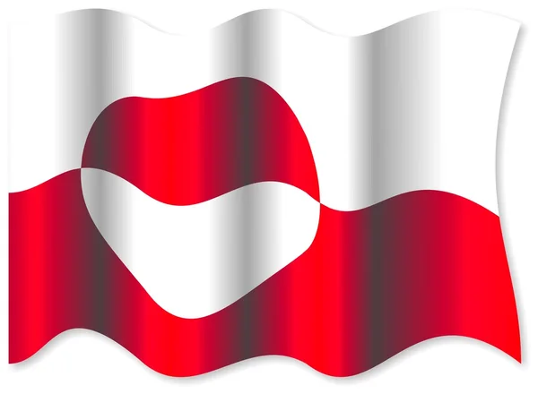 Bandeira soprando no vento Groenlândia — Fotografia de Stock
