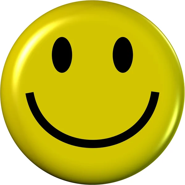 Emoticon feliz amarelo — Fotografia de Stock