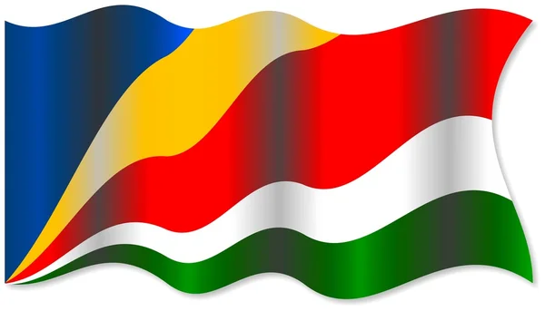 Seychellen schwenken Flagge — Stockfoto