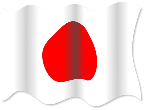 일본 깃발을 흔들며 — 스톡 사진