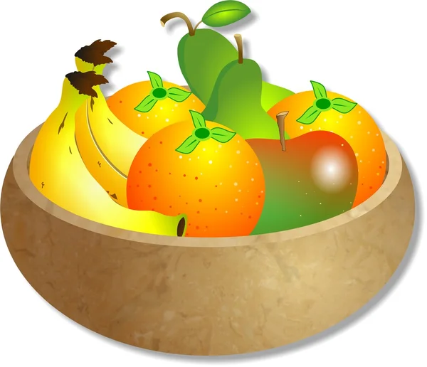 Tazón de frutas redondas — Foto de Stock