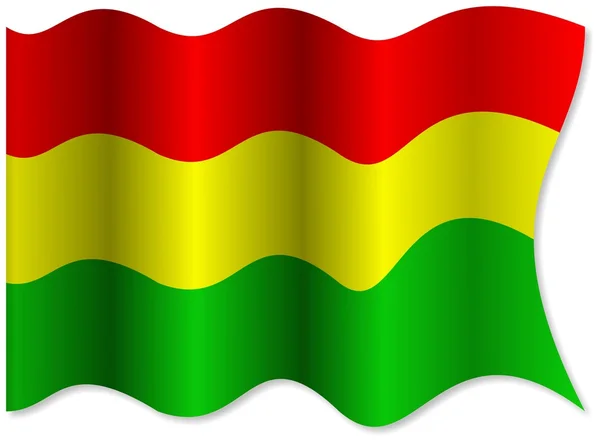 Bandeira boliviana - Vermelho, amarelo e verde — Fotografia de Stock