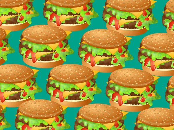 Deliciosos cheeseburgers duplos — Fotografia de Stock