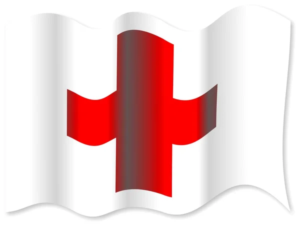 Flag of society is the Red cross — Stock Photo, Image