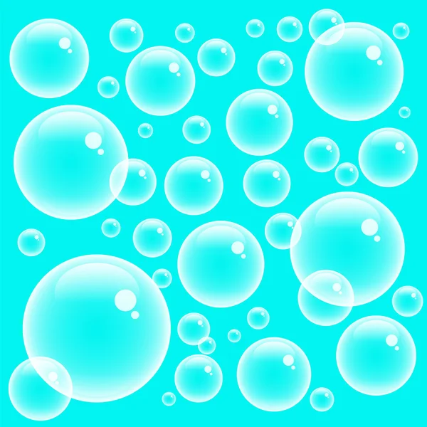 Bubblor mot blå bakgrund. — Stockfoto