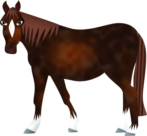 Digitally created cartoon speckled horse — Stock Photo, Image