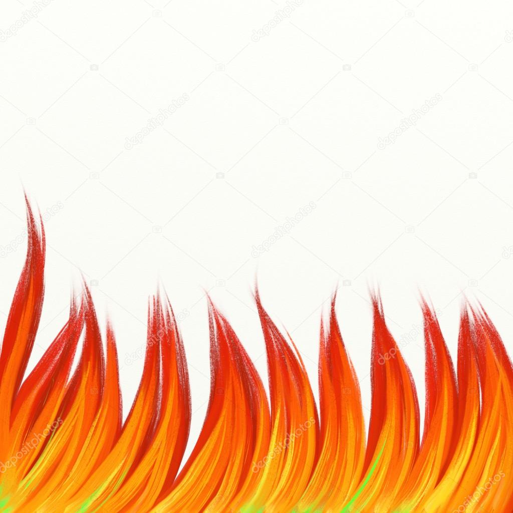 Fires on the white background.