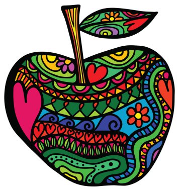 A hand drawn apple clipart