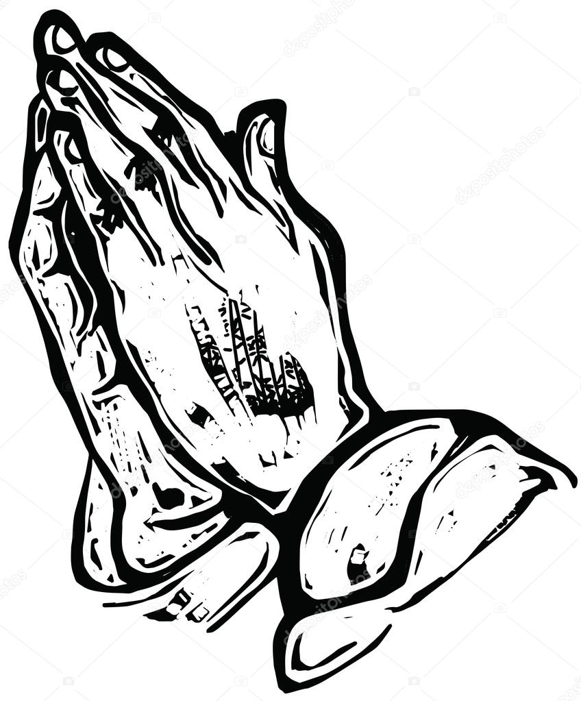 Hand painted praying hands