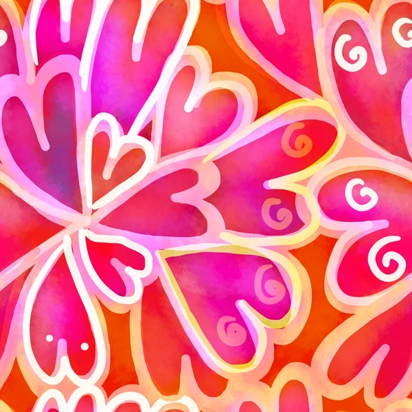 Nahtlose rosa Herzen — Stockfoto