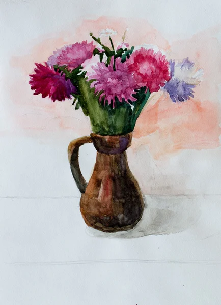 Still life, watercolor drawing — Stock Photo, Image