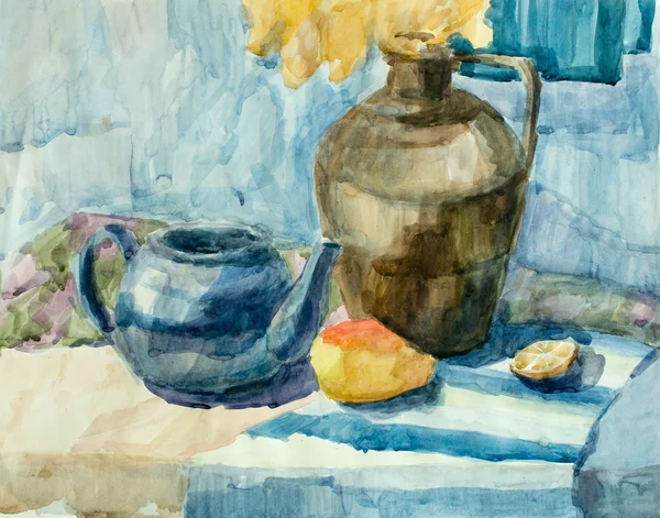 Still life, watercolor drawing — Stock Photo, Image