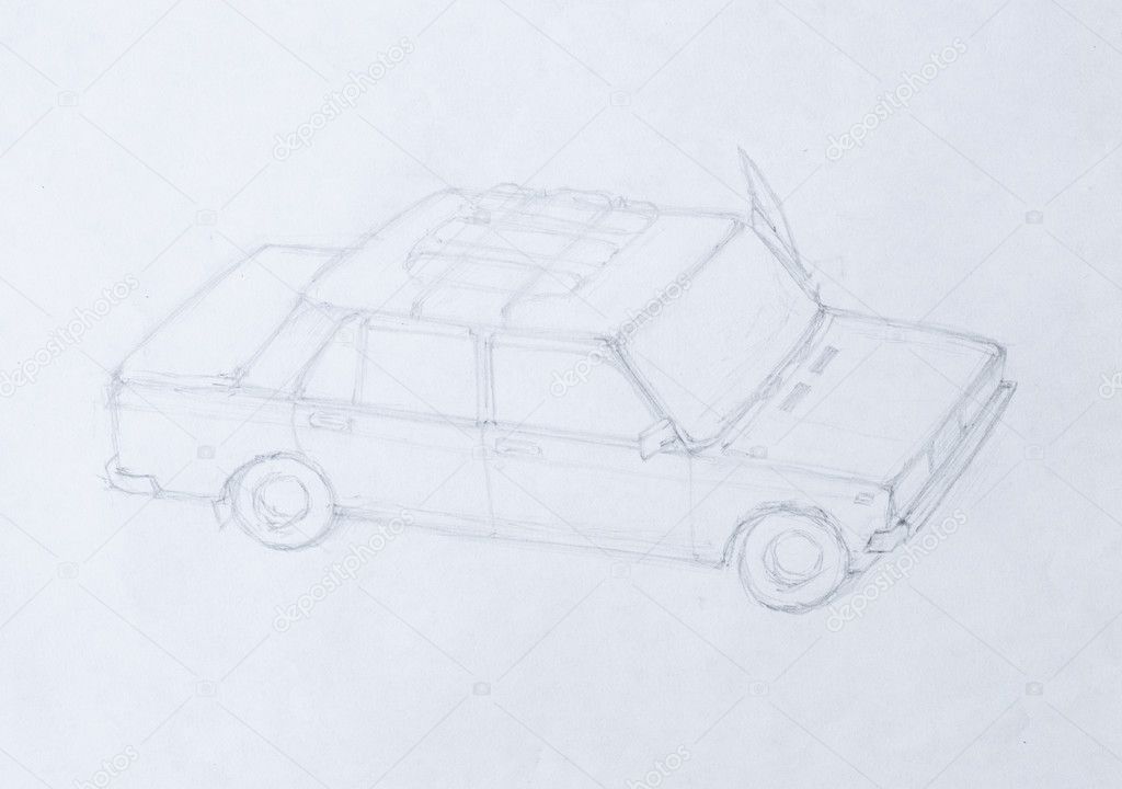 Voiture Dessin Au Crayon Photographie Kolodochka 65376039