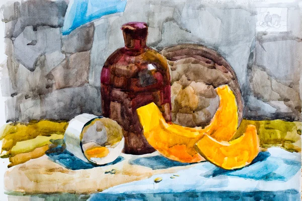 Still life, watercolor drawing — Stock Photo, Image