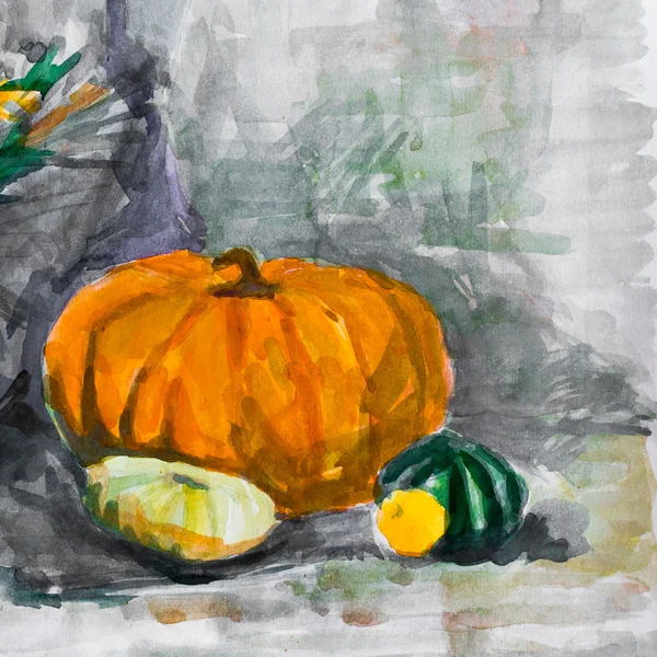 Still life, watercolor drawing — Stock Photo, Image