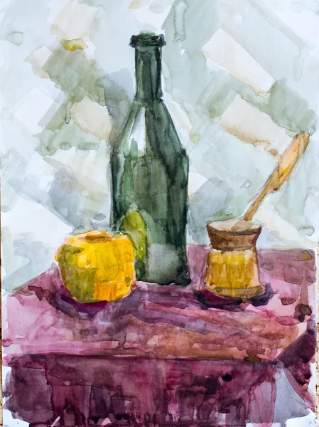 Still life, watercolor drawing — Stock Photo, Image