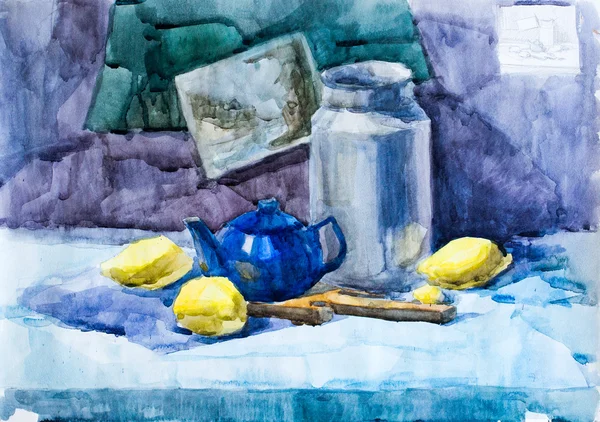 Still life, watercolor drawing — Stock Photo, Image