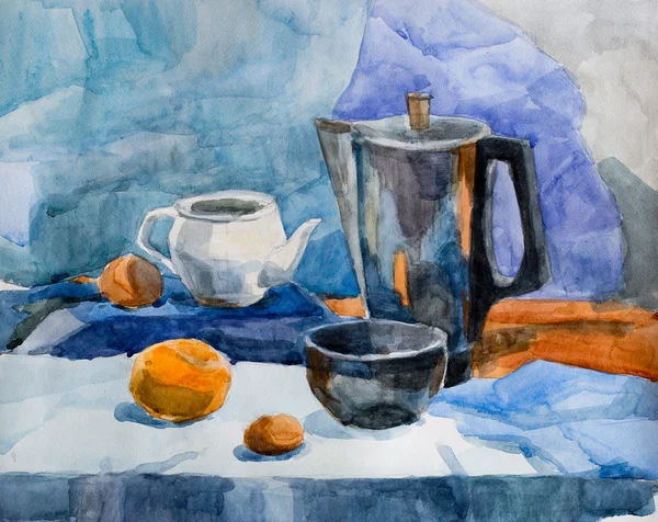 Nature morte, aquarelle dessin — Photo